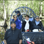 swamp tour with guests and Brian