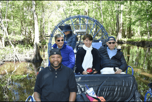 swamp tour with guests and Brian