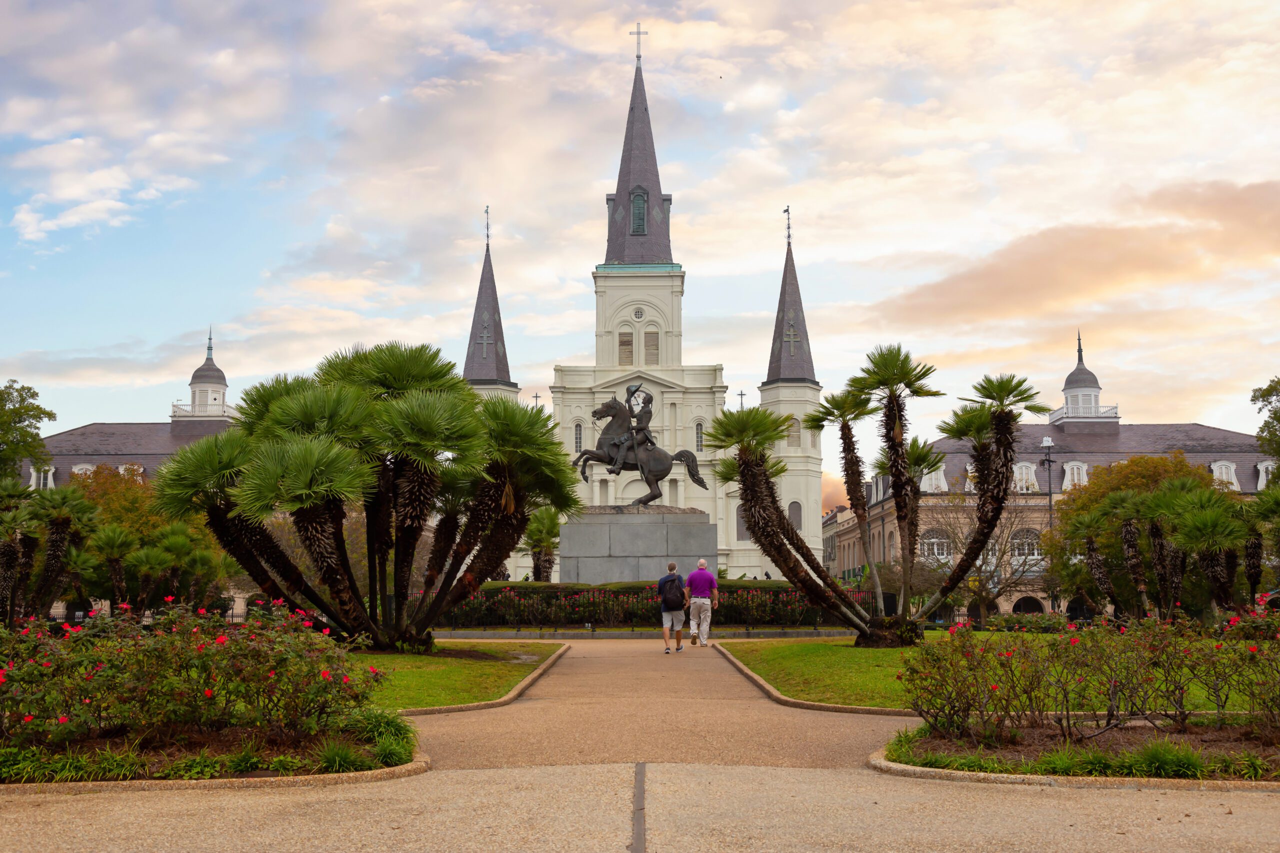 a cathedral in jackson square in new orleans