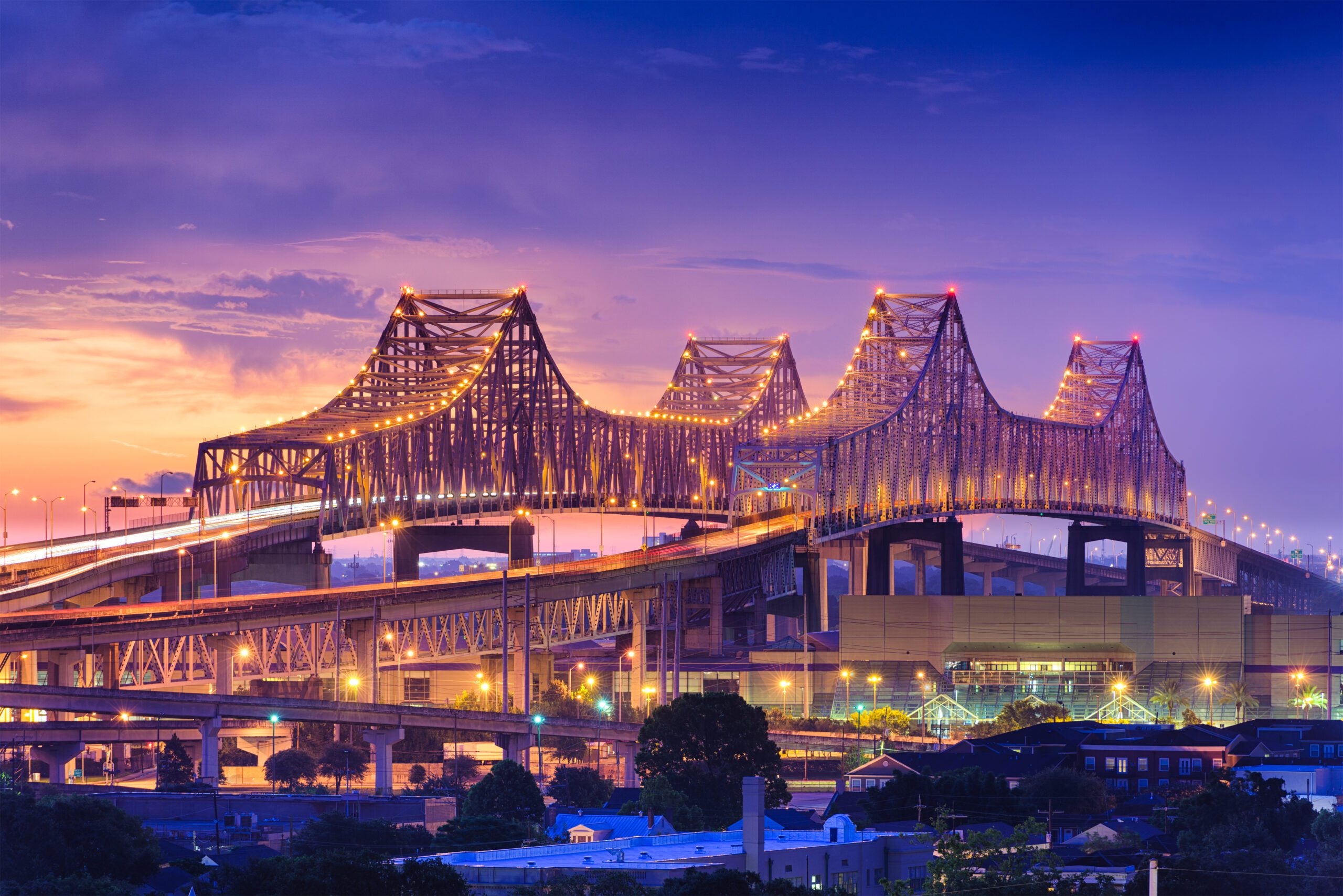 the Crescent City Connection bridge